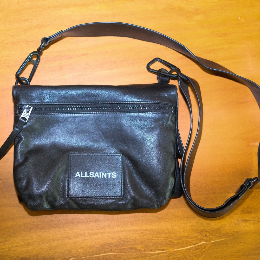 Allsaints foldover crossbody bag
